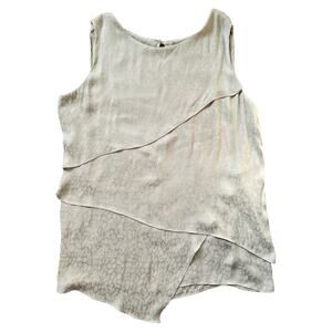 Calvin Klein Beige Sleeveless Layered Top, XS